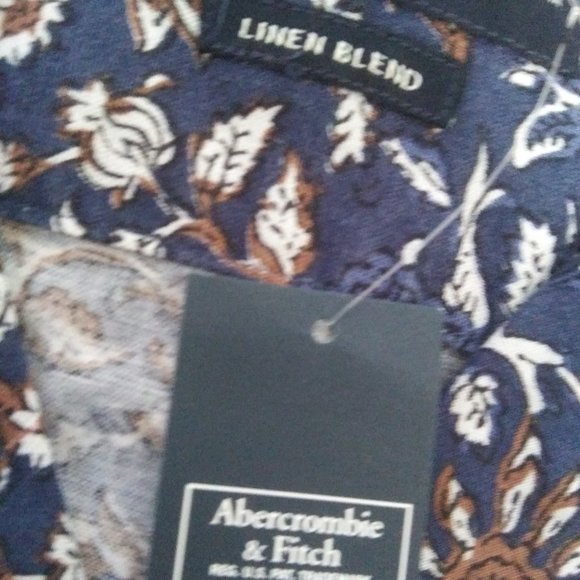 Abercrombie & Fitch button up linen blend shirt S - Picture 3 of 15